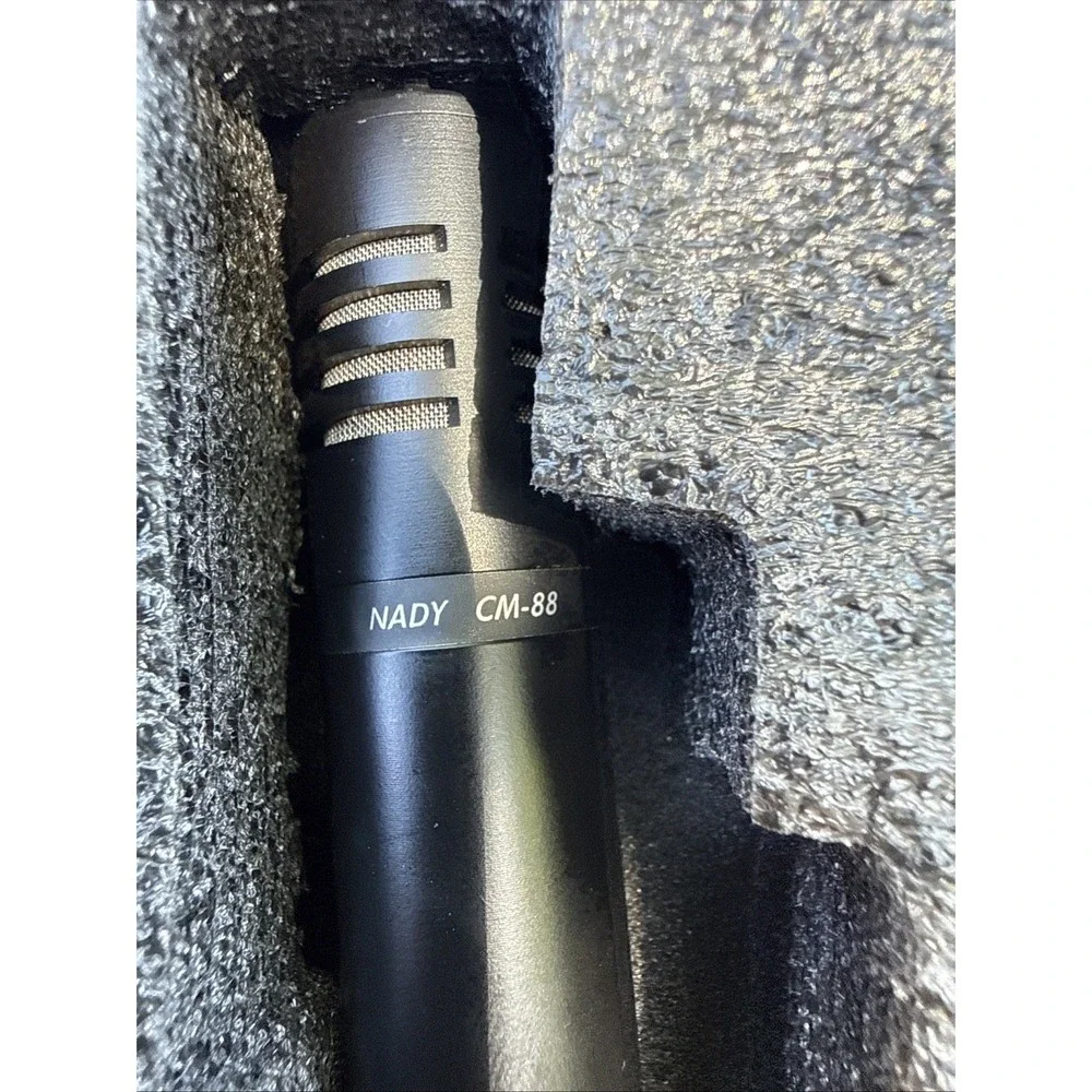 Nady CM 88 Cardioid Condenser Microphones 1 Pair Nady Hard Carrying Case ~Tested